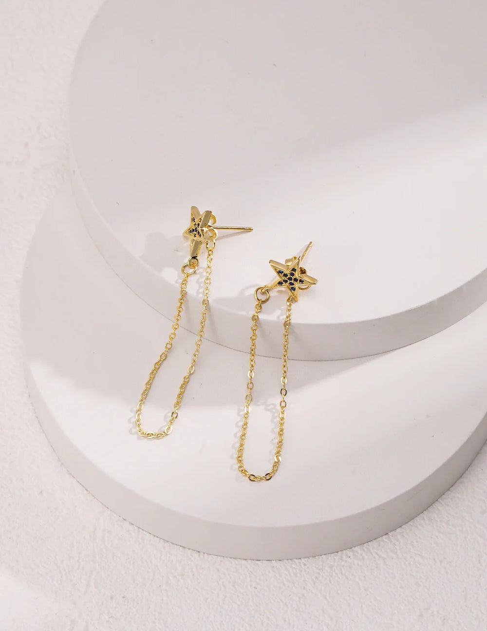 Star Dangle Threader Earrings