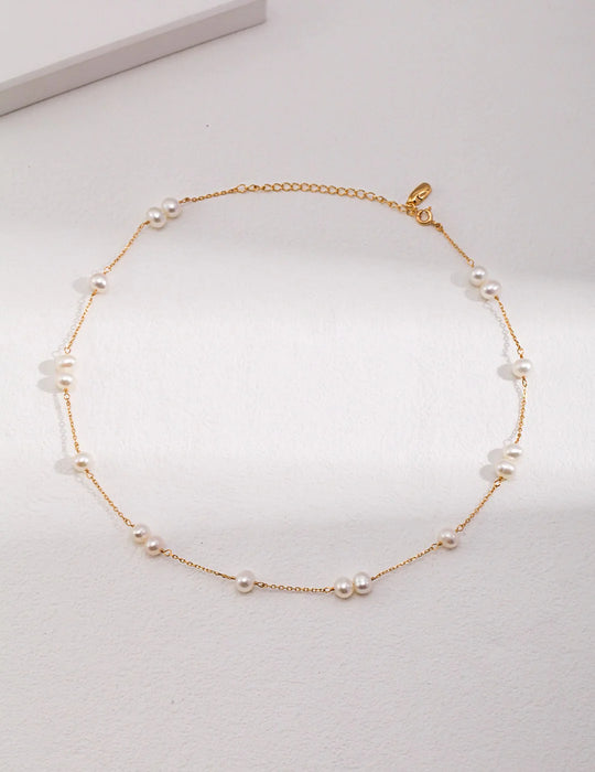 Dainty Freshwater Pearl Choker Necklace