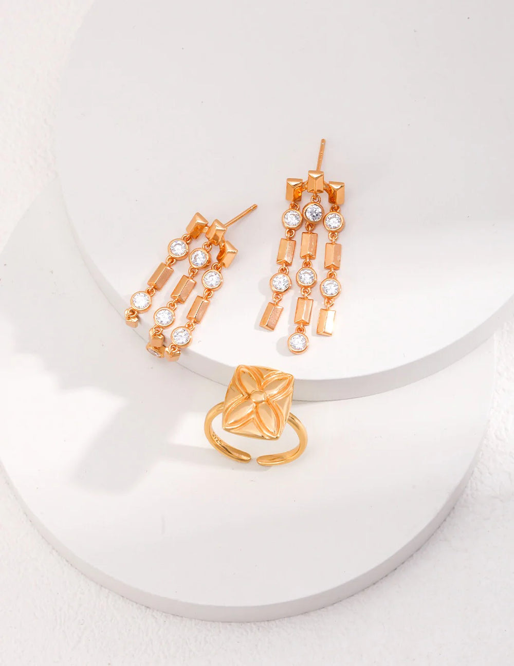 Simple Tassel Zircon Earrings