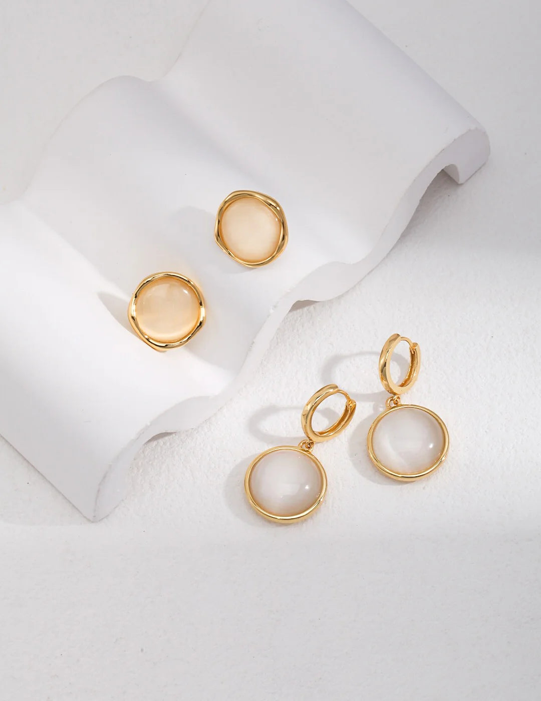 Cat'S Eye Stone Earrings