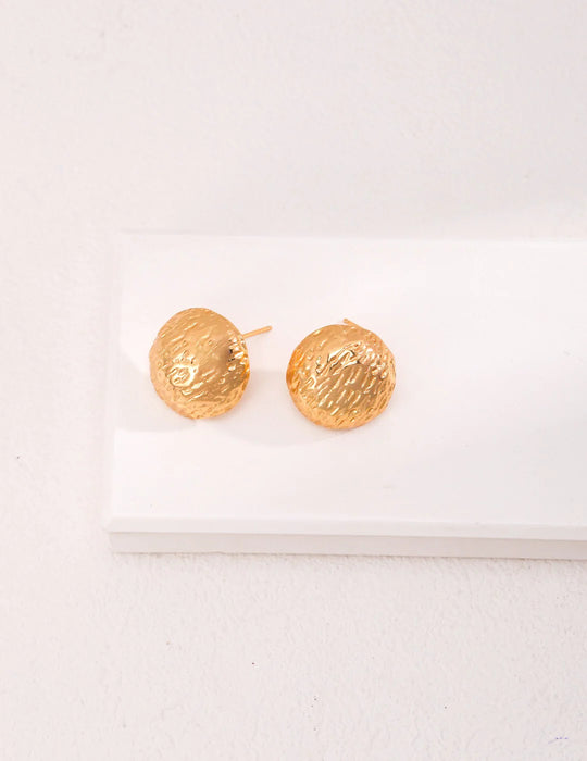 Hand-Carved Texture round Stud