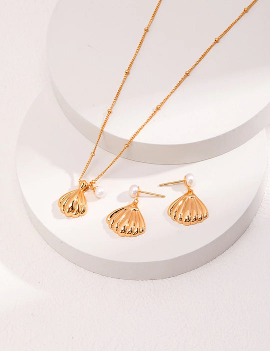 Freshwater Pearl Shell Drop Earrings