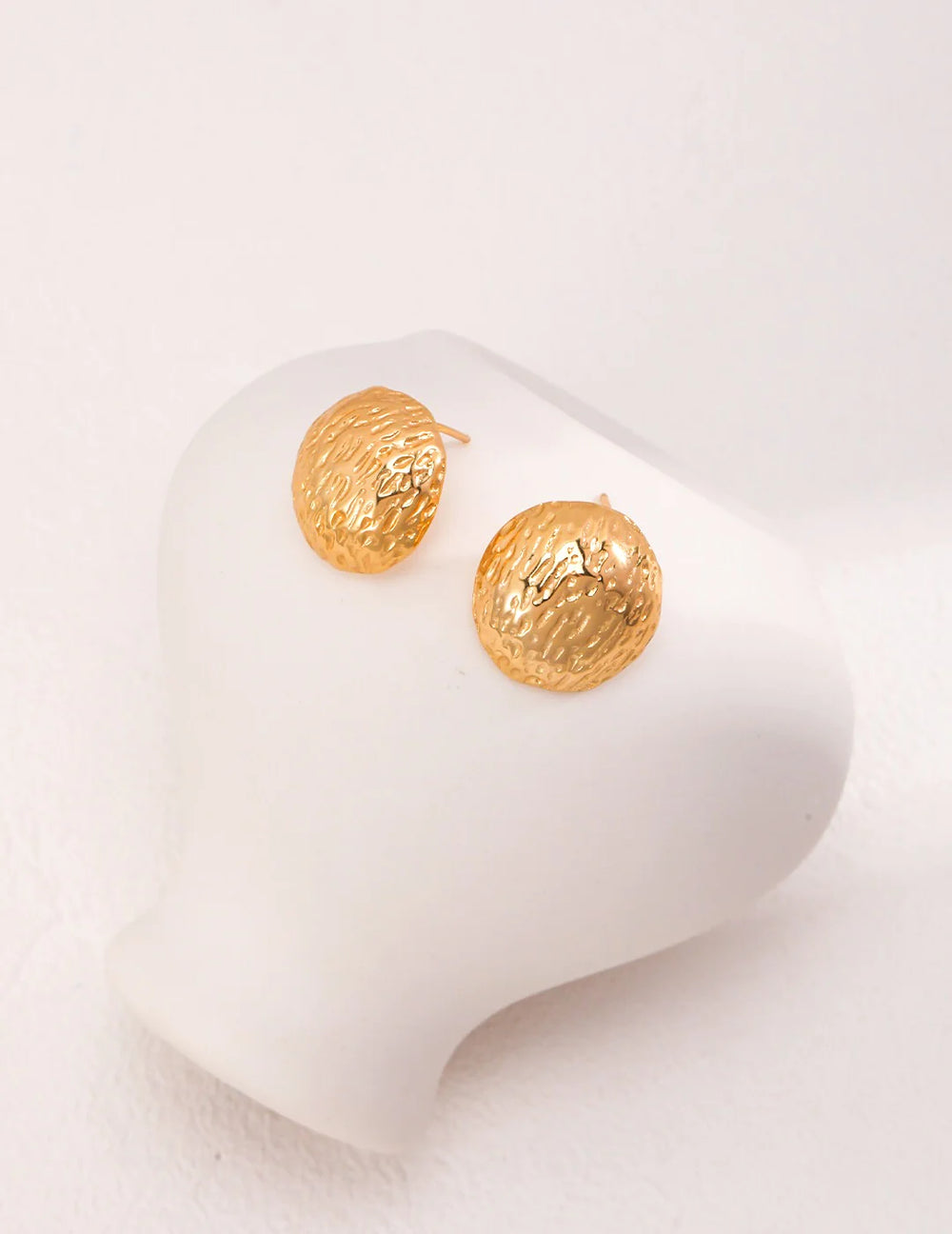 Hand-Carved Texture round Stud