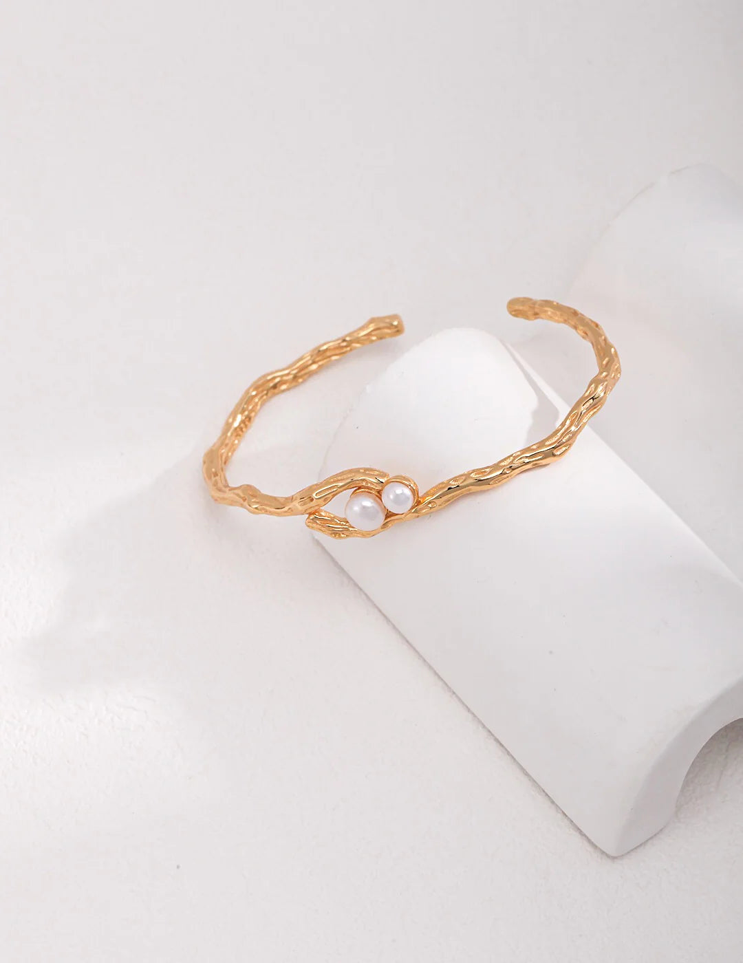 Double-Pearl Cuff Bracelet