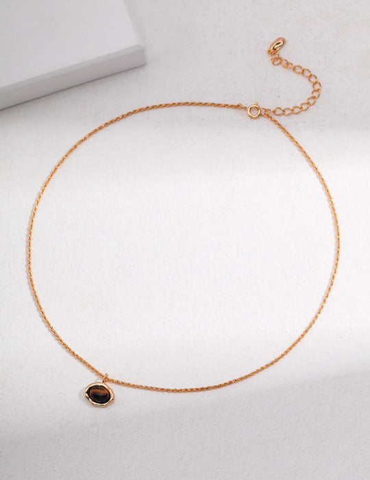 Natural Tiger'S Eye / Malachite Stone Necklace