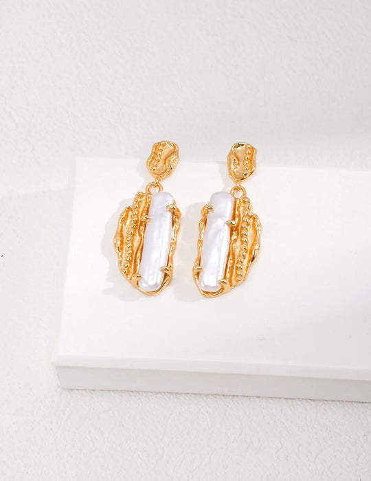 Vintage Style Baroque Pearl Earrings