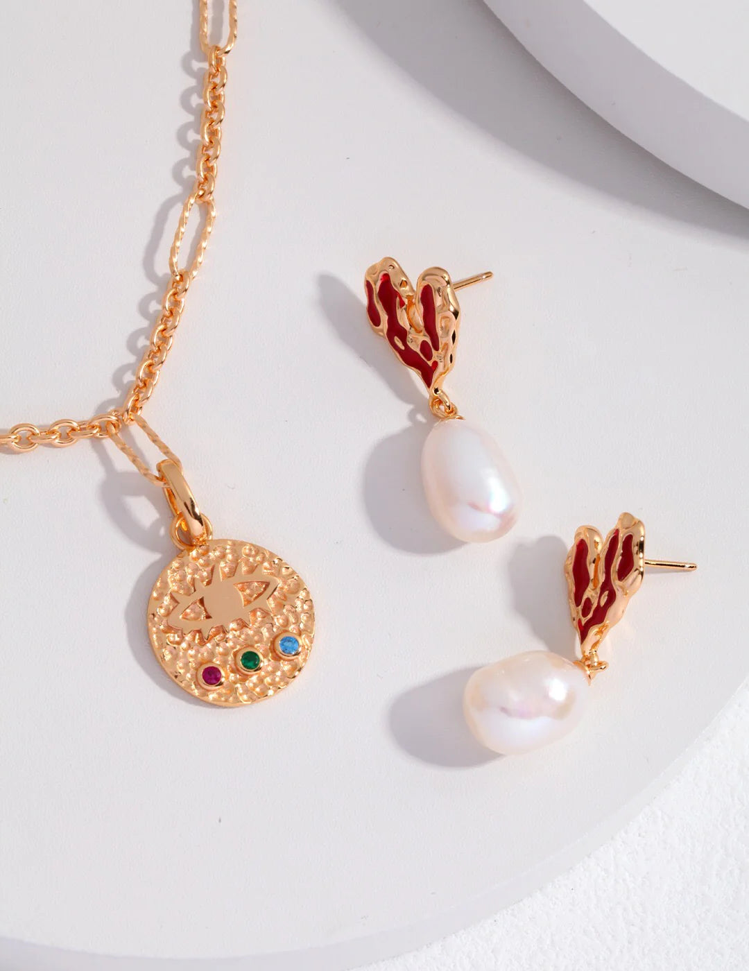 Heart Love Pearl Earrings