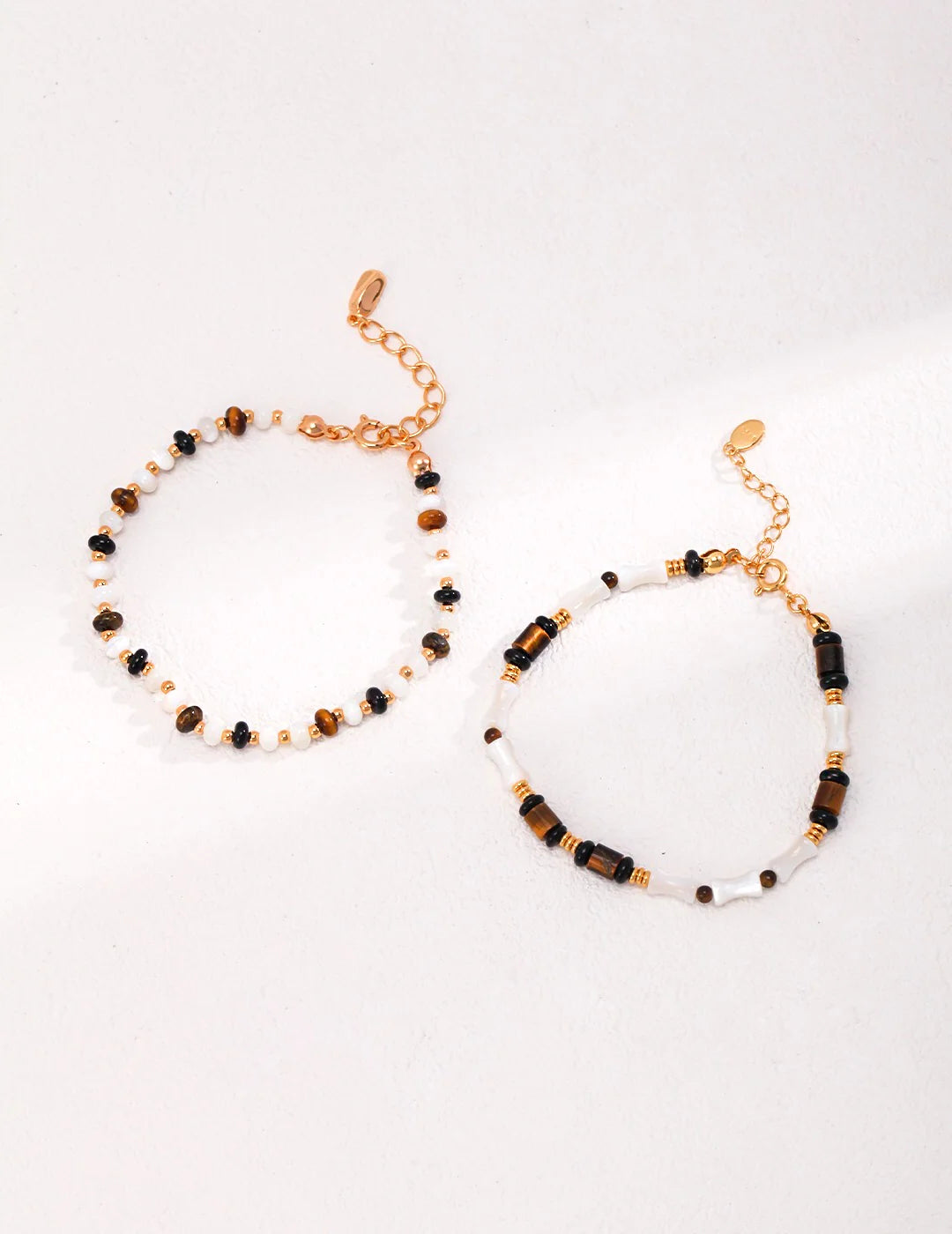 Tiger Eye Stone Mother Shell Bracelet