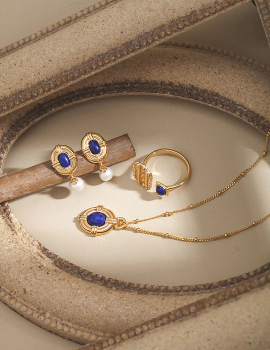 Vintage Style Lapis Lazuli Necklace
