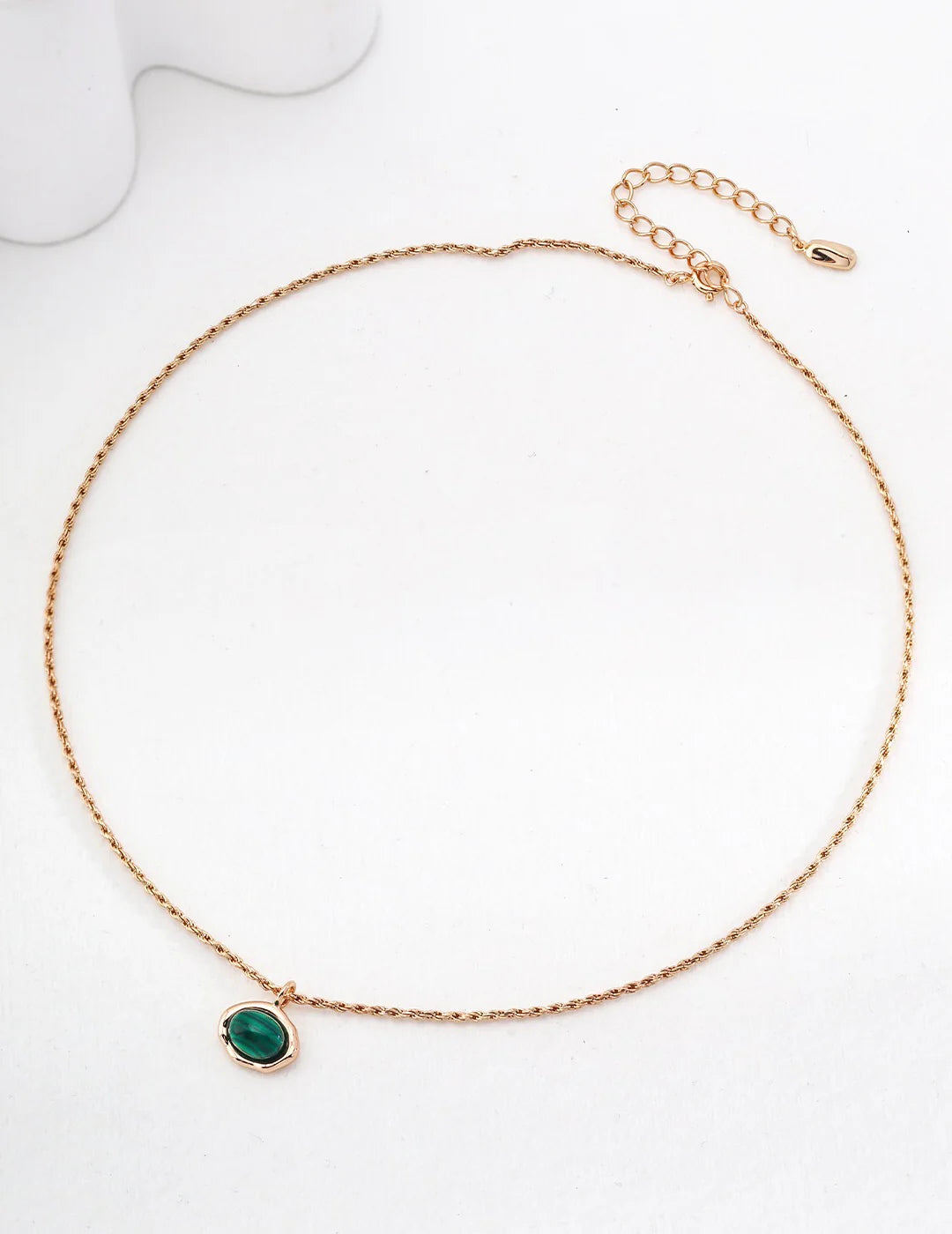 Natural Tiger'S Eye / Malachite Stone Necklace