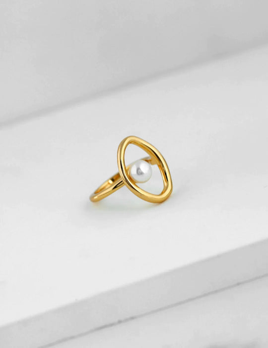 Geometric Open Circle Ring