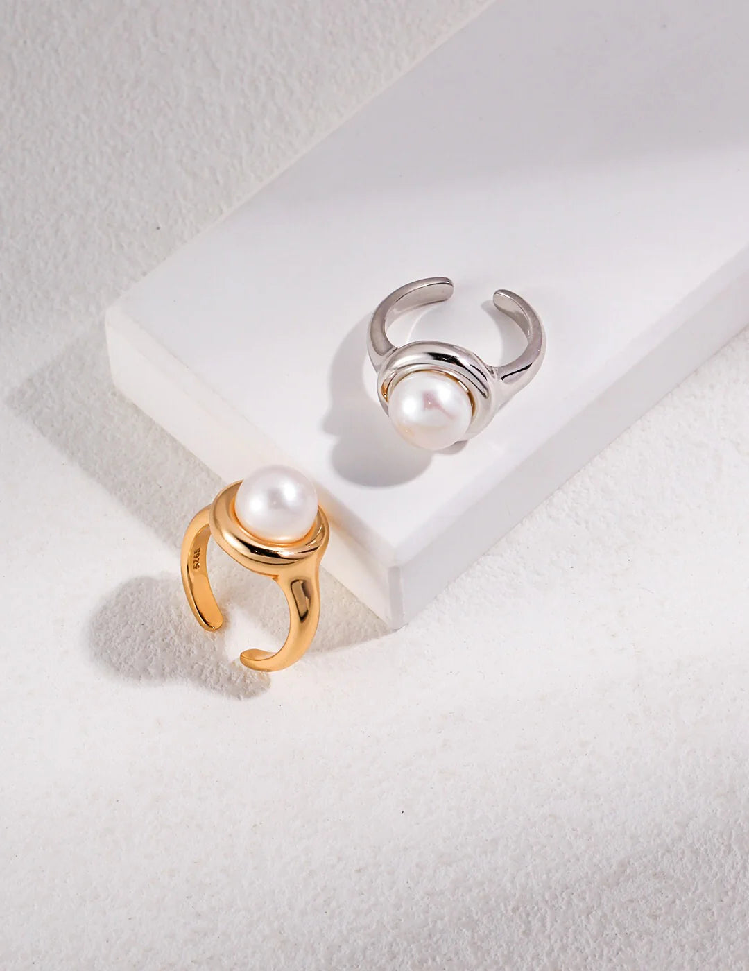 Minimal Freshwater Pearl Open Ring