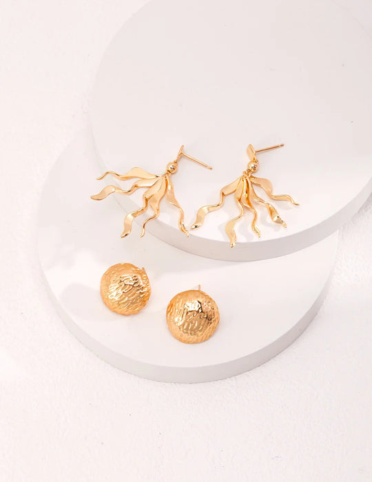Hand-Carved Texture round Stud