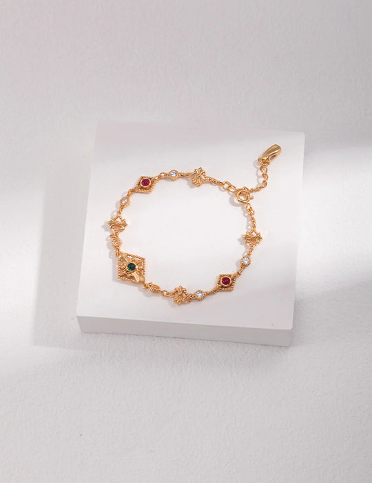 Vintage-Style Zircon Bracelet