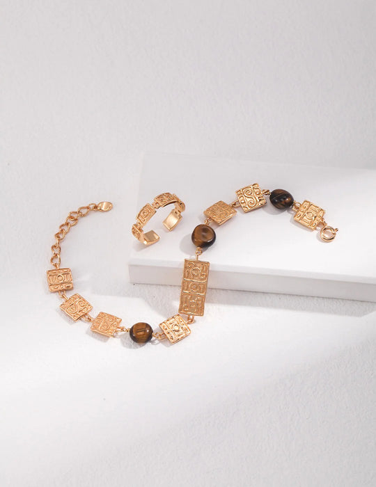 Tiger‘S Eye Stone Adjustable Bracelet